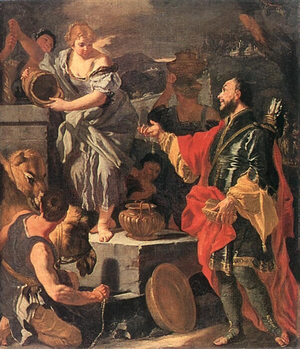 Rebecca at the Well by Francesco Solimena, hand-painted oil painting reproduction