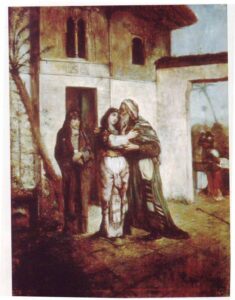 Recha Welcoming Her Father by Maurycy Gottlieb, hand-painted oil painting reproduction