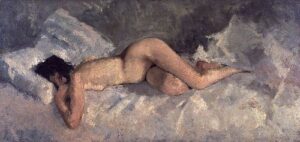 Reclining Nude by George Hendrik Breitner, hand-painted oil painting reproduction