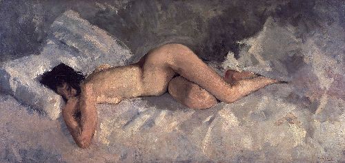 Reclining Nude by George Hendrik Breitner, hand-painted oil reproduction