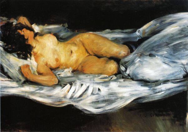 Reclining Nude by Lovis Corinth, hand-painted oil painting reproduction