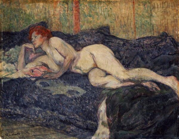 Reclining Nude Lautec by Toulouse-Lautrec, hand-painted oil painting reproduction
