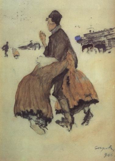 Recruit by Valentin Alexandrovich Serov, hand-painted oil reproduction