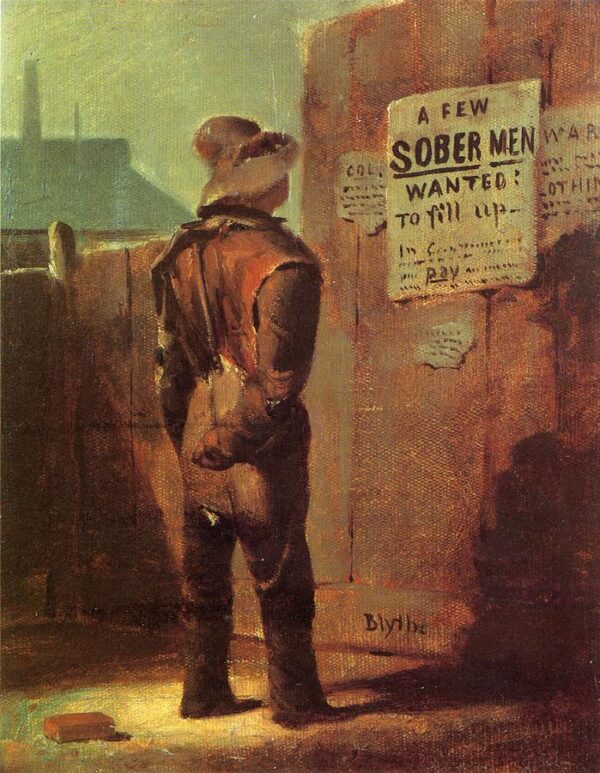 Recruits Wanted by David Gilmour Blythe, hand-painted oil painting reproduction