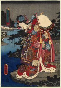 Red by Utagawa Kunisada, hand-painted oil painting reproduction