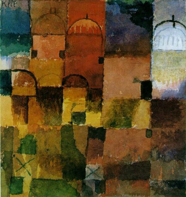 Red And White Domes by Paul Klee, hand-painted oil painting reproduction