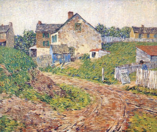Red Shale Road by Robert Spencer, hand-painted oil reproduction