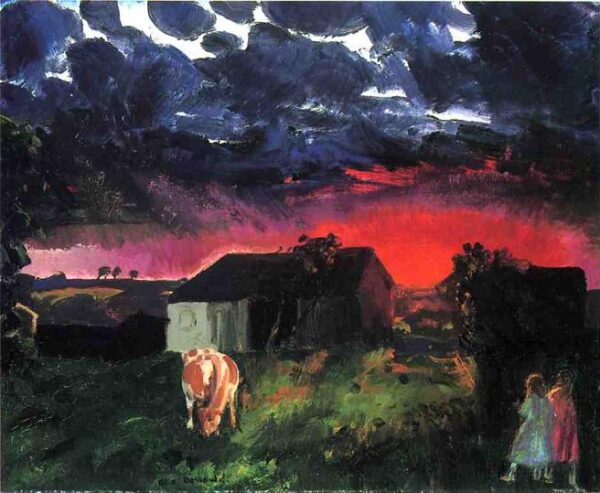 Red Sun by George Bellows, hand-painted oil painting reproduction