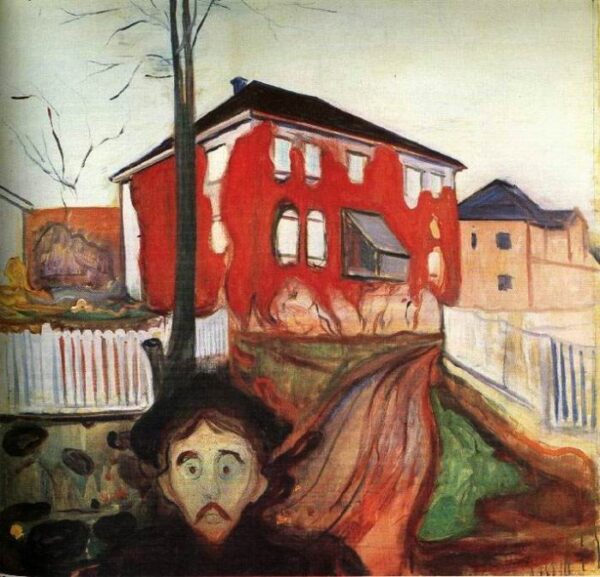 Red Virginia Creeper by Edvard Munch, hand-painted oil painting reproduction