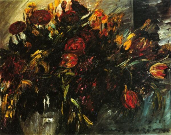 Red and Yellow Tulips by Lovis Corinth, hand-painted oil painting reproduction