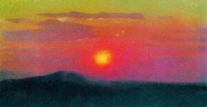 Red sunset 1890 1895 by Arkhip Kuindzhi, hand-painted oil painting reproduction