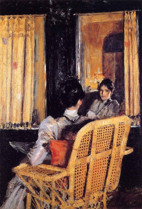 Reflection by William Merritt Chase, hand-painted oil painting reproduction