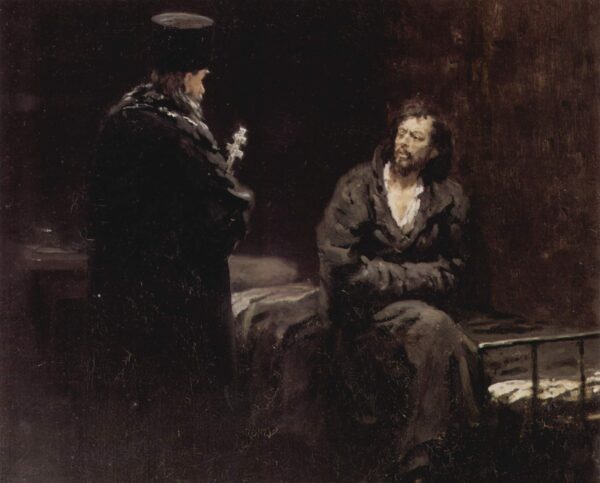 Refusal of Confession by Ilya Repin, hand-painted oil painting reproduction