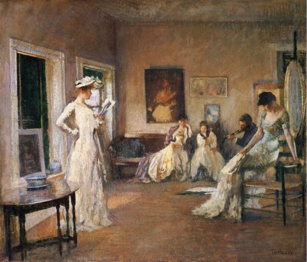 Rehearsal in the Studio by Edmund Tarbell, hand-painted oil painting reproduction