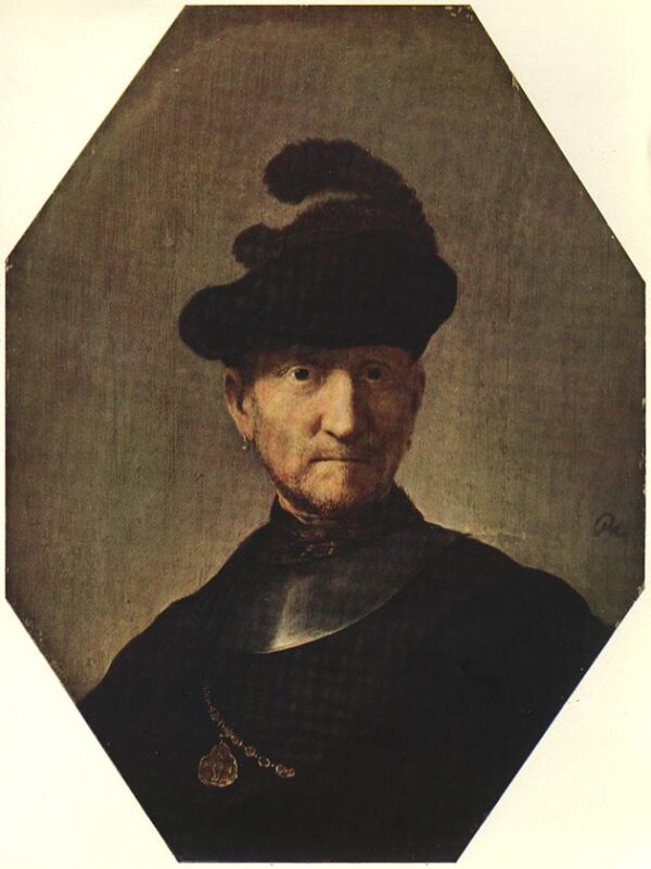 Old Soldier by Rembrandt, hand-painted oil painting reproduction