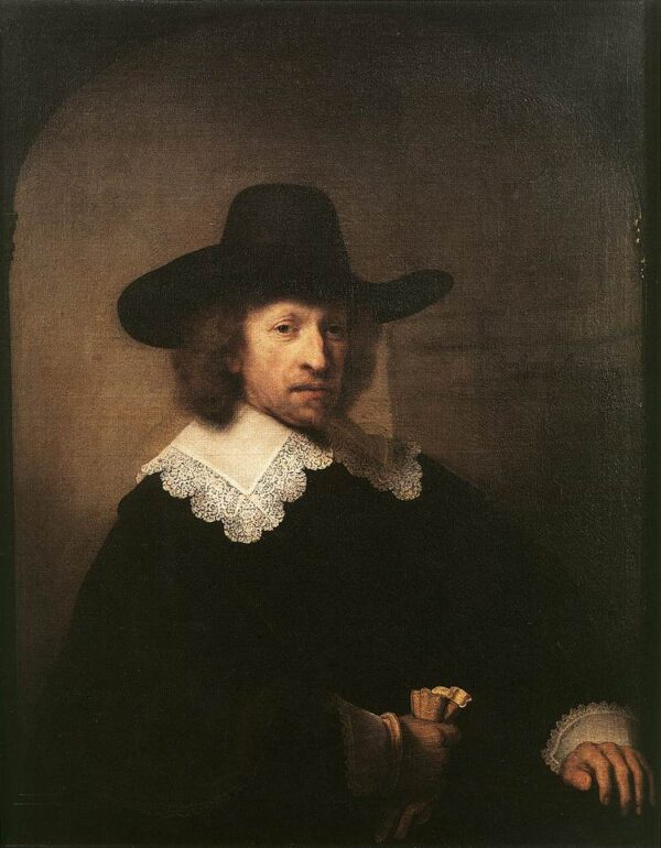 Portrait of Nicolaes Ruts, 1631 by Rembrandt, hand-painted oil painting reproduction