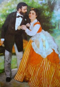 Alfred Sisley and His Wife by Pierre-Auguste Renoir, hand-painted oil painting reproduction