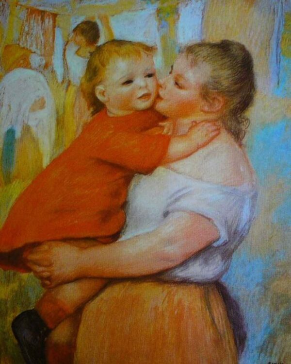 Aline and Pierre by Pierre-Auguste Renoir, hand-painted oil painting reproduction
