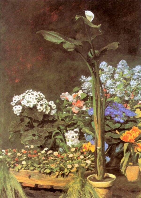 Arum and Conservatory Plants by Pierre-Auguste Renoir, hand-painted oil painting reproduction