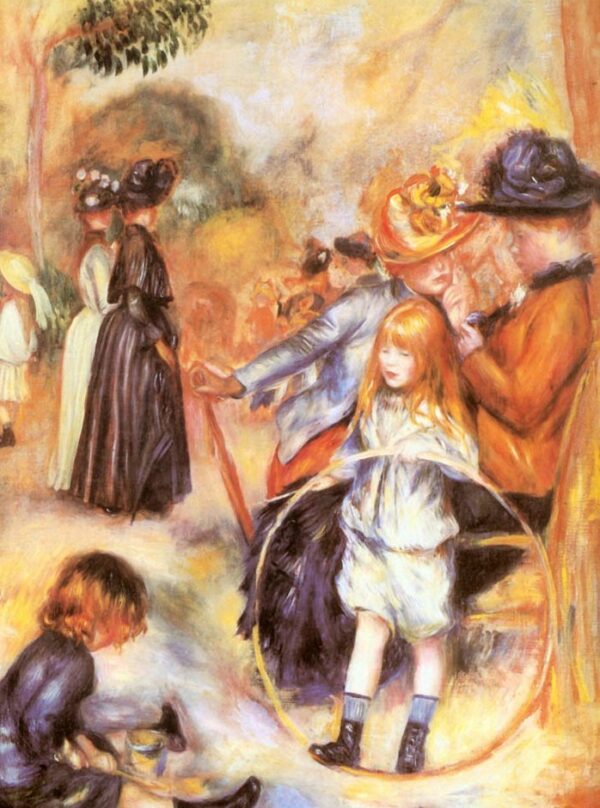 At the Luxembourg Gardens by Pierre-Auguste Renoir, hand-painted oil painting reproduction