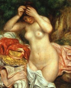 Bather Arranging Her Hair by Pierre-Auguste Renoir, hand-painted oil painting reproduction