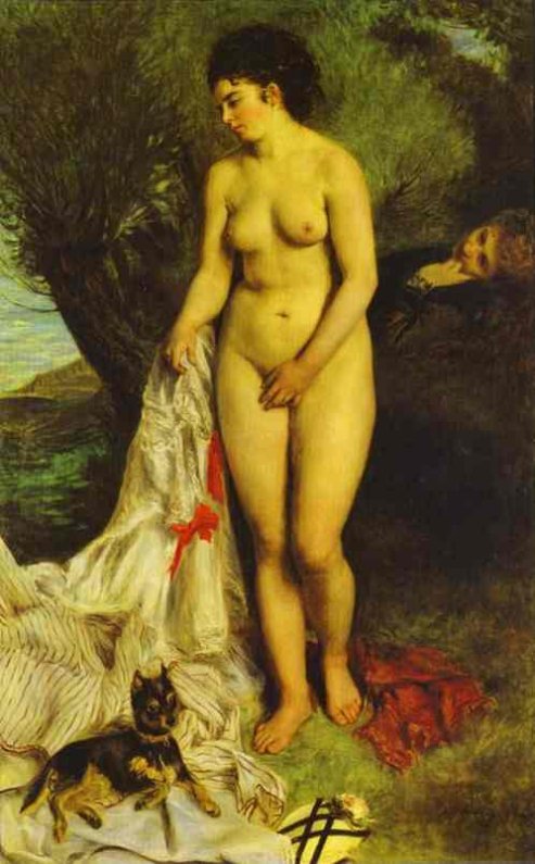 Bather by Pierre-Auguste Renoir, hand-painted oil reproduction
