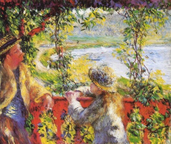 By the Lake by Pierre-Auguste Renoir, hand-painted oil painting reproduction