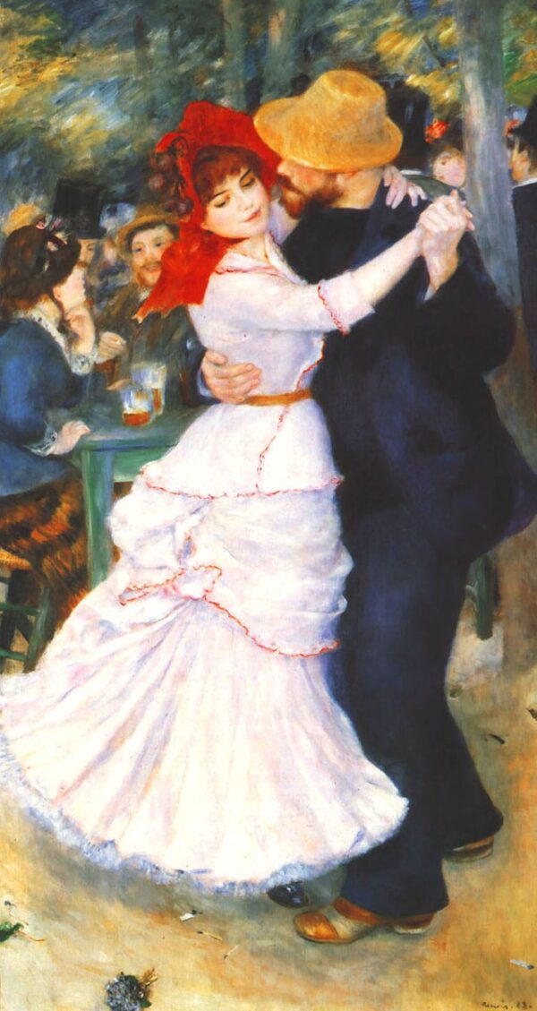 Dance at Bougival by Pierre-Auguste Renoir, hand-painted oil painting reproduction
