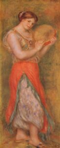Dancing Girl with Tambourine by Pierre-Auguste Renoir, hand-painted oil painting reproduction
