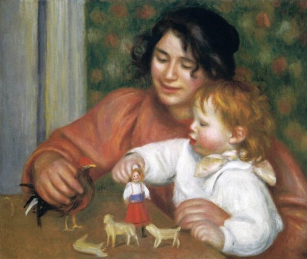 Gabrielle and the Artist by Pierre-Auguste Renoir, hand-painted oil painting reproduction