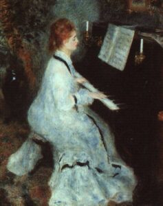 Lady at the Piano by Pierre-Auguste Renoir, hand-painted oil painting reproduction