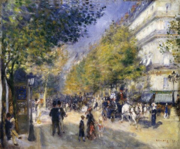 Les Grands Boulevards by Pierre-Auguste Renoir, hand-painted oil painting reproduction