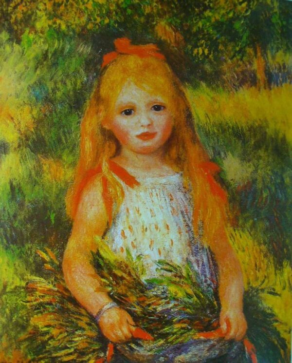 Little Girl Gleaning by Pierre-Auguste Renoir, hand-painted oil painting reproduction
