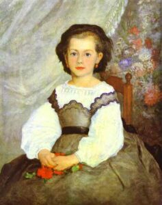 Little Miss Romaine Lacaux by Pierre-Auguste Renoir, hand-painted oil painting reproduction