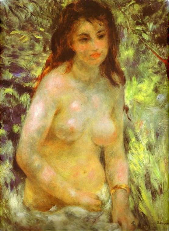 Nude in the Sunlight by Pierre-Auguste Renoir, hand-painted oil reproduction