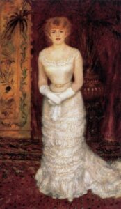 Portrait of the Actress Jeanne Samary by Pierre-Auguste Renoir, hand-painted oil painting reproduction