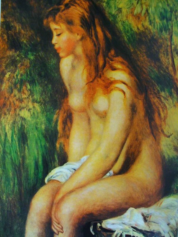 Seated Bather by Pierre-Auguste Renoir, hand-painted oil painting reproduction