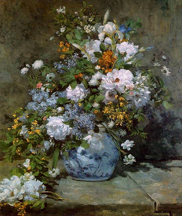 Spring Bouquet by Pierre-Auguste Renoir, hand-painted oil reproduction