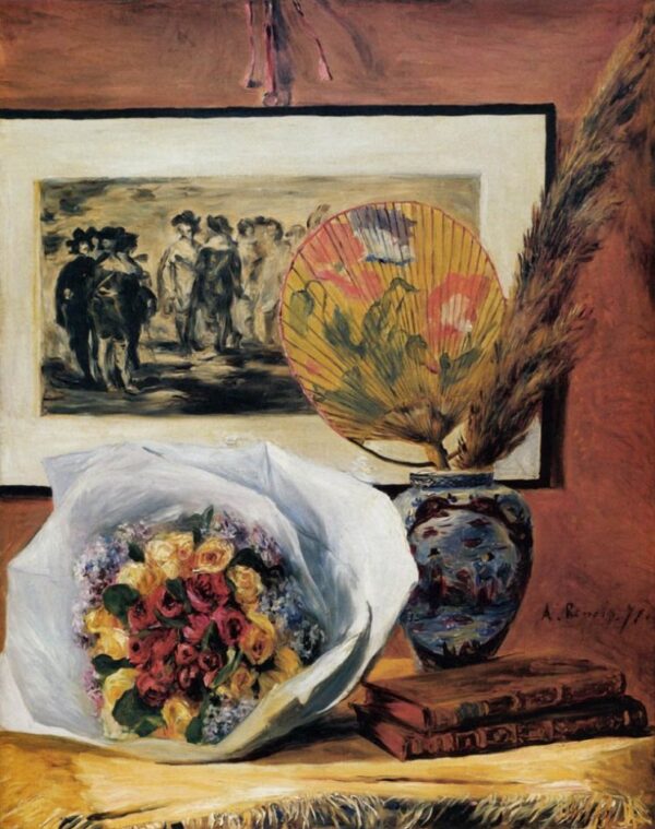 Still Life with Bouguet by Pierre-Auguste Renoir, hand-painted oil painting reproduction