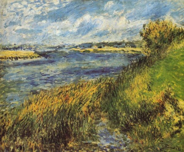 The Banks of the Seine at Champrosay by Pierre-Auguste Renoir, hand-painted oil painting reproduction