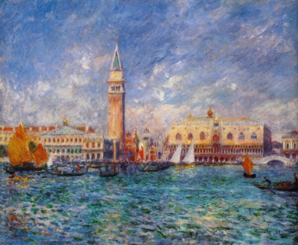 The Doges Palace by Pierre-Auguste Renoir, hand-painted oil painting reproduction