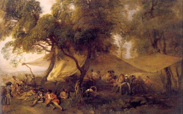 Respite From War by Antoine Watteau, hand-painted oil painting reproduction