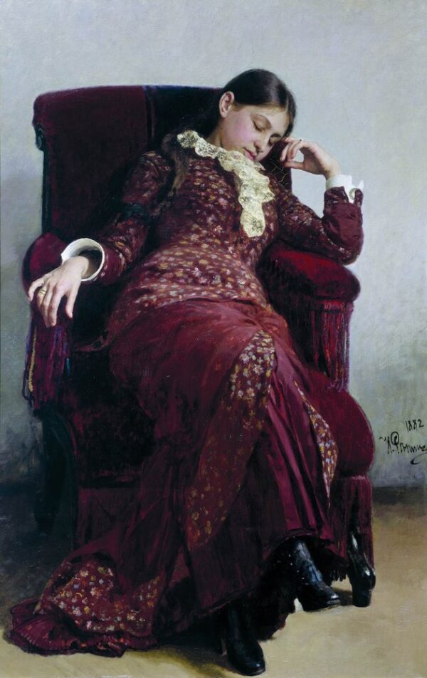 Rest – The Artist’s Wife by Ilya Repin, hand-painted oil painting reproduction