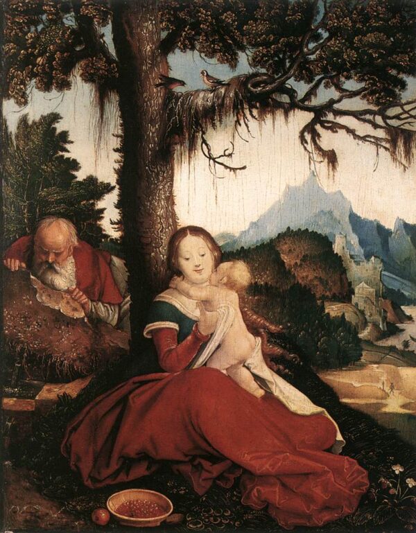 Rest on the Flight to Egypt by Hans Baldung Grien, hand-painted oil painting reproduction