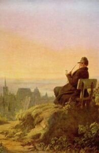 Resting In The Vineyard by Carl Spitzweg, hand-painted oil painting reproduction