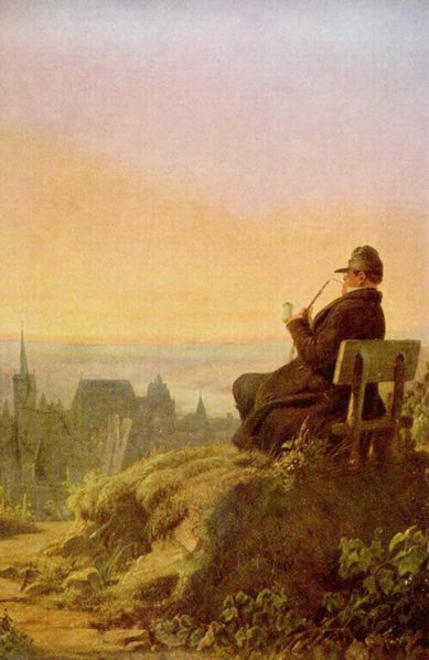Resting In The Vineyard by Carl Spitzweg, hand-painted oil reproduction