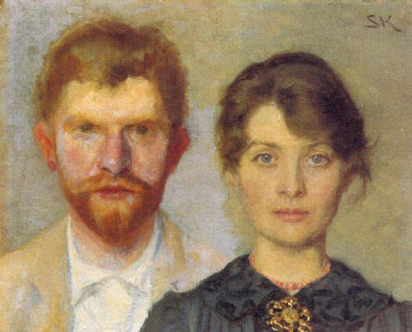 Retrato del matrimonio by Peder Severin Krøyer, hand-painted oil painting reproduction