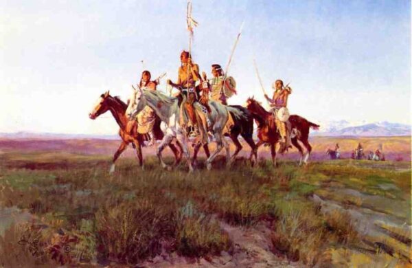 Return of the War Party by Charles Marion Russell, hand-painted oil painting reproduction