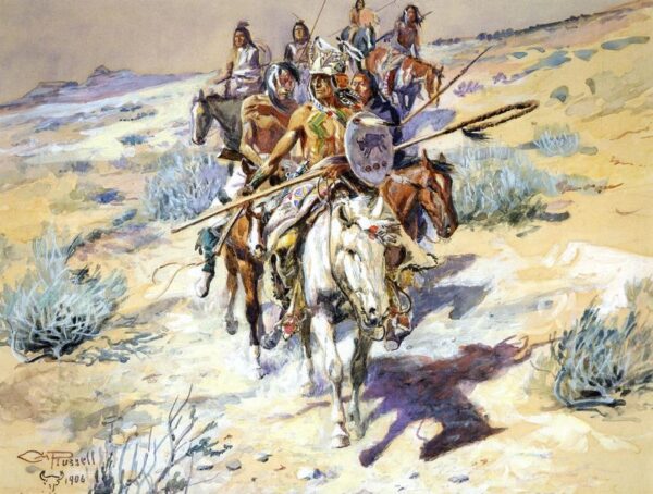 Return of the Warriors by Charles Marion Russell, hand-painted oil painting reproduction