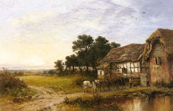 Returning Home by Benjamin Williams Leader, hand-painted oil painting reproduction